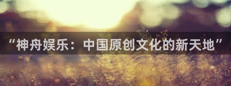 奇亿娱乐平台官网登录入口：“神舟娱乐：中国原创文化的新天地”
